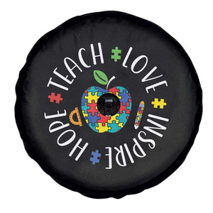 Autism Acceptance Teacher Spare Tire Cover Teach Love Hope Inspire