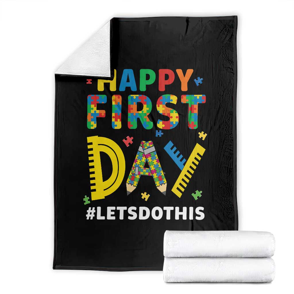 Autism Acceptance Back To School Educator Throw Blanket Happy First Day