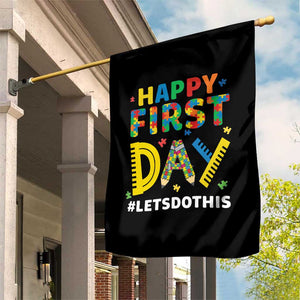 Autism Acceptance Back To School Educator Garden Flag Happy First Day