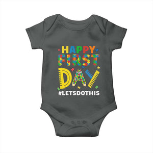 Autism Acceptance Back To School Educator Baby Onesie Happy First Day