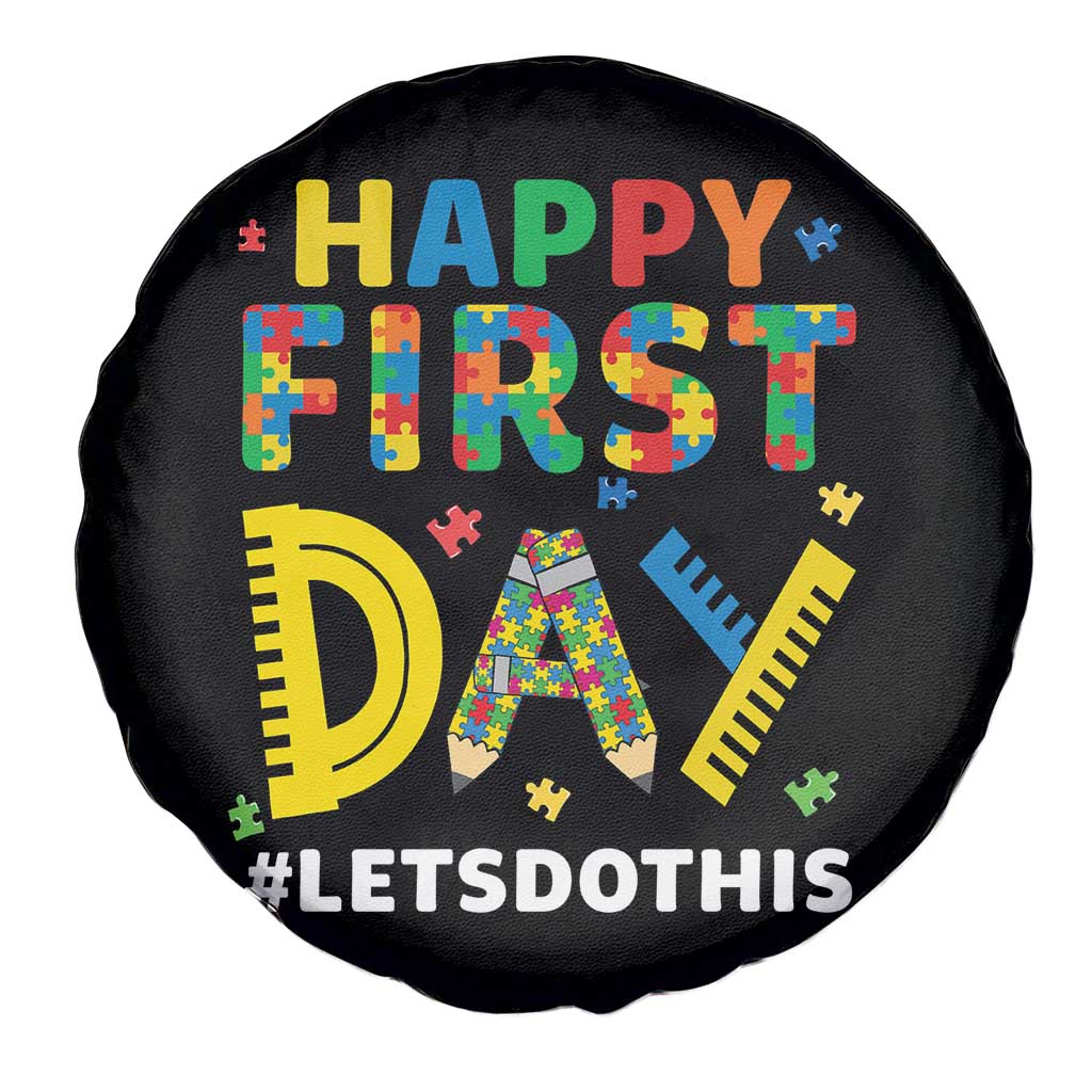Autism Acceptance Back To School Educator Spare Tire Cover Happy First Day