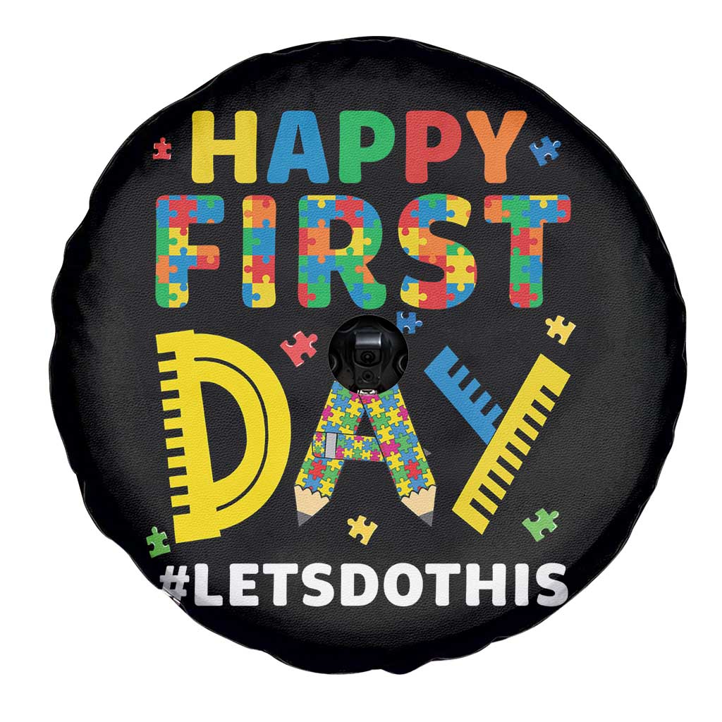 Autism Acceptance Back To School Educator Spare Tire Cover Happy First Day