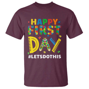 Autism Acceptance Back To School Educator T Shirt Happy First Day