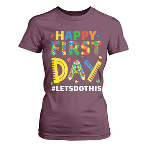 Autism Acceptance Back To School Educator T Shirt For Women Happy First Day