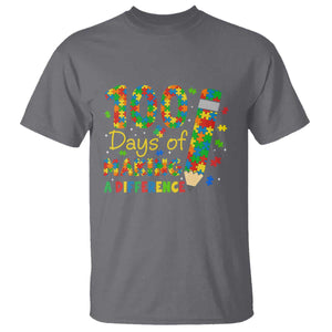 Proud Autism Teacher 100 Days Of School T Shirt Making A Difference