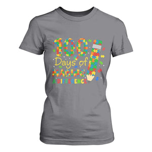 Proud Autism Teacher 100 Days Of School T Shirt For Women Making A Difference