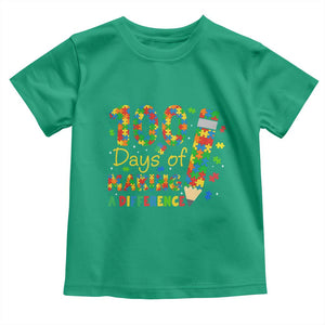 Proud Autism Teacher 100 Days Of School Toddler T Shirt Making A Difference