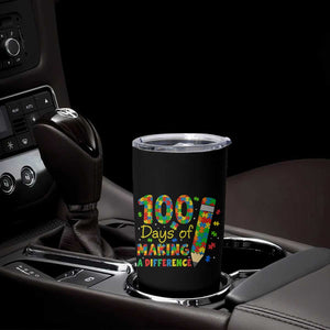 Proud Autism Teacher 100 Days Of School Tumbler Cup Making A Difference