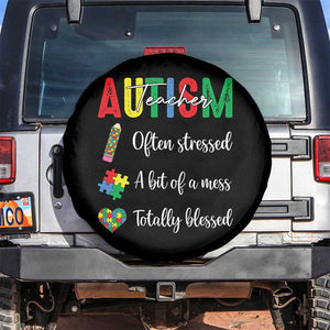 Autism Support Educator Spare Tire Cover Often Stressed A Bit Of A Mess Totally Blessed