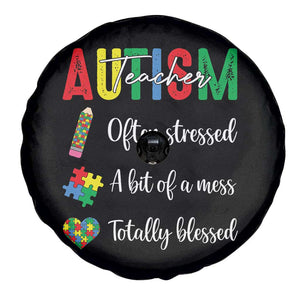 Autism Support Educator Spare Tire Cover Often Stressed A Bit Of A Mess Totally Blessed