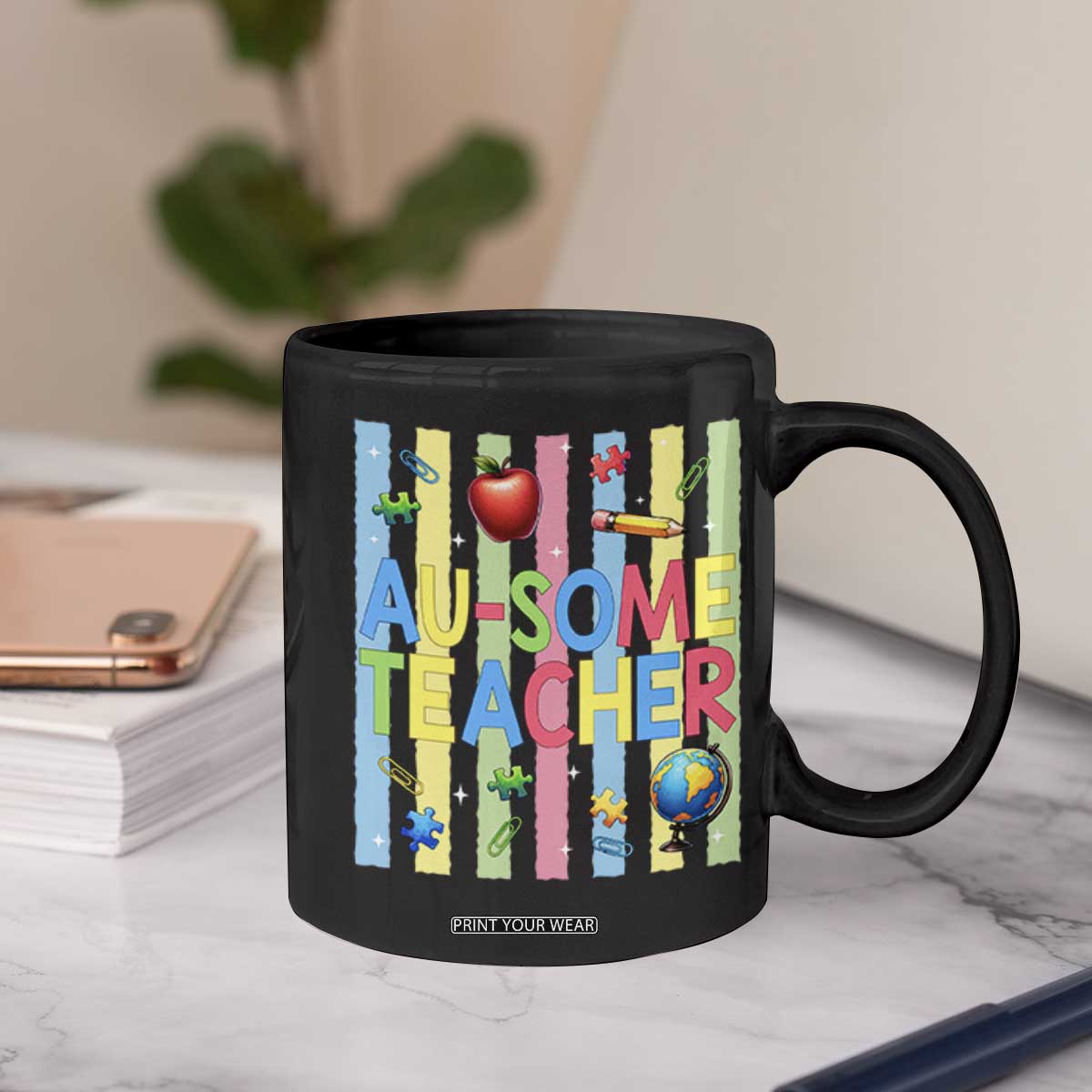 Special Ed Teacher Autism Acceptance Coffee Mug Au Some Teacher