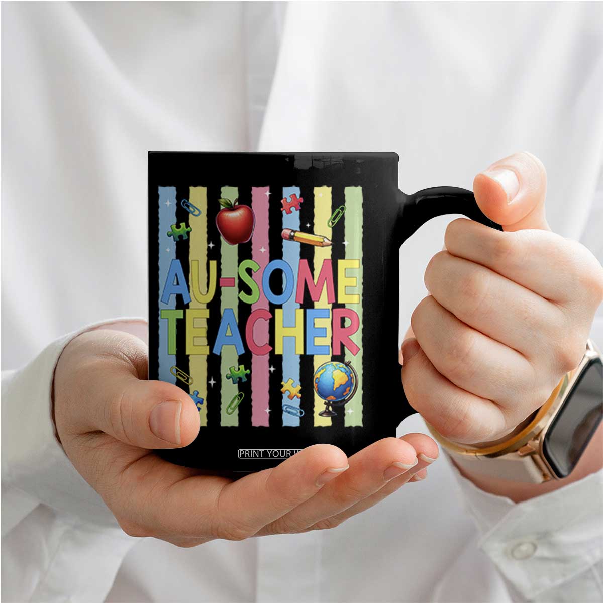 Special Ed Teacher Autism Acceptance Coffee Mug Au Some Teacher