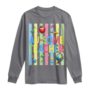 Special Ed Teacher Autism Acceptance Long Sleeve Shirt Au Some Teacher
