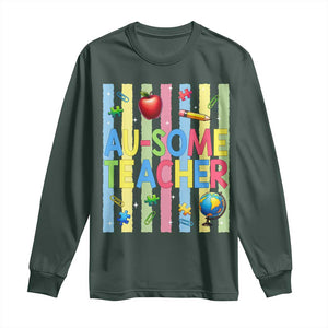 Special Ed Teacher Autism Acceptance Long Sleeve Shirt Au Some Teacher