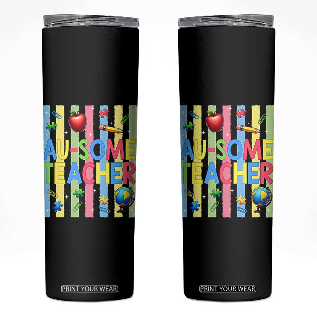 Special Ed Teacher Autism Acceptance Skinny Tumbler Au Some Teacher