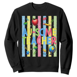 Special Ed Teacher Autism Acceptance Sweatshirt Au Some Teacher