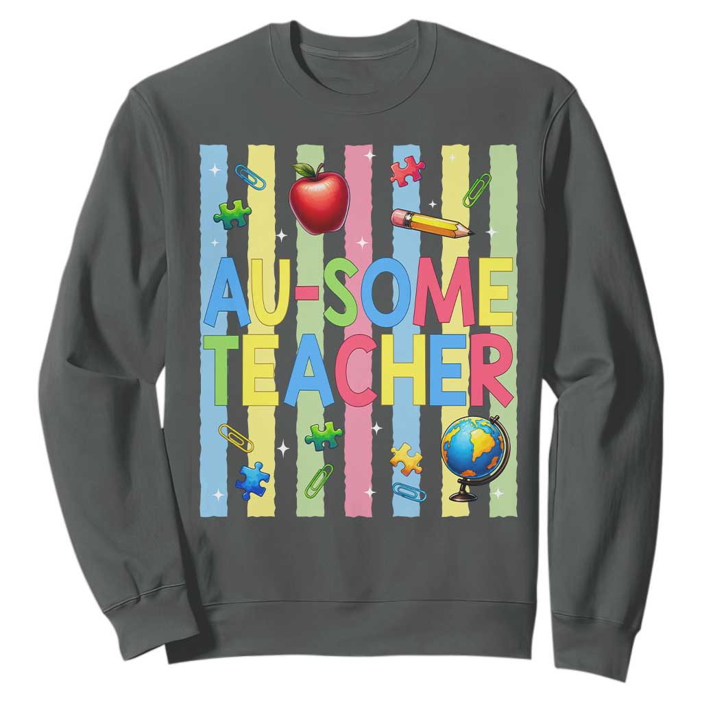 Special Ed Teacher Autism Acceptance Sweatshirt Au Some Teacher