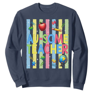 Special Ed Teacher Autism Acceptance Sweatshirt Au Some Teacher