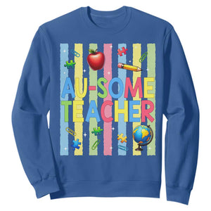 Special Ed Teacher Autism Acceptance Sweatshirt Au Some Teacher