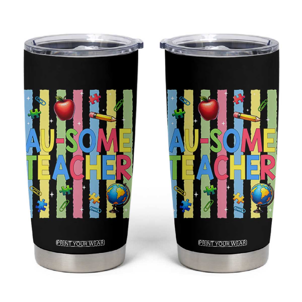 Special Ed Teacher Autism Acceptance Tumbler Cup Au Some Teacher