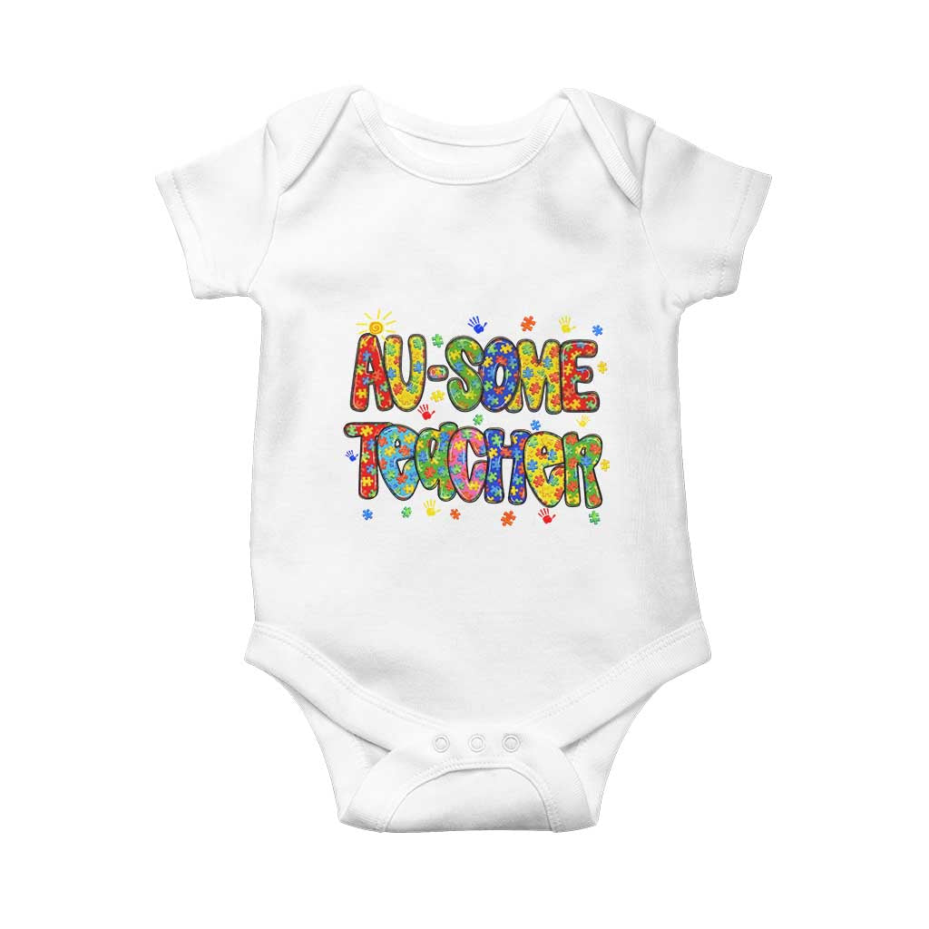 Autism Acceptance Special Education Teacher Baby Onesie Au Some Teacher