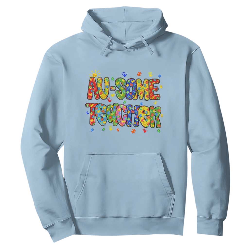 Autism Acceptance Special Education Teacher Hoodie Au Some Teacher