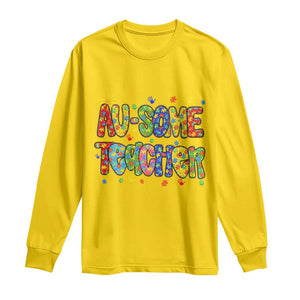 Autism Acceptance Special Education Teacher Long Sleeve Shirt Au Some Teacher