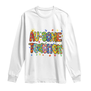 Autism Acceptance Special Education Teacher Long Sleeve Shirt Au Some Teacher
