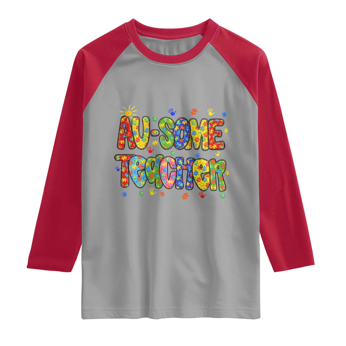 Autism Acceptance Special Education Teacher Raglan Shirt Au Some Teacher