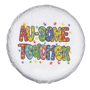 Autism Acceptance Special Education Teacher Spare Tire Cover Au Some Teacher