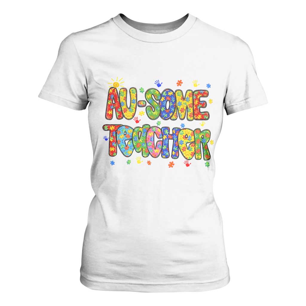 Autism Acceptance Special Education Teacher T Shirt For Women Au Some Teacher
