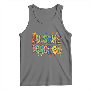 Autism Acceptance Special Education Teacher Tank Top Au Some Teacher