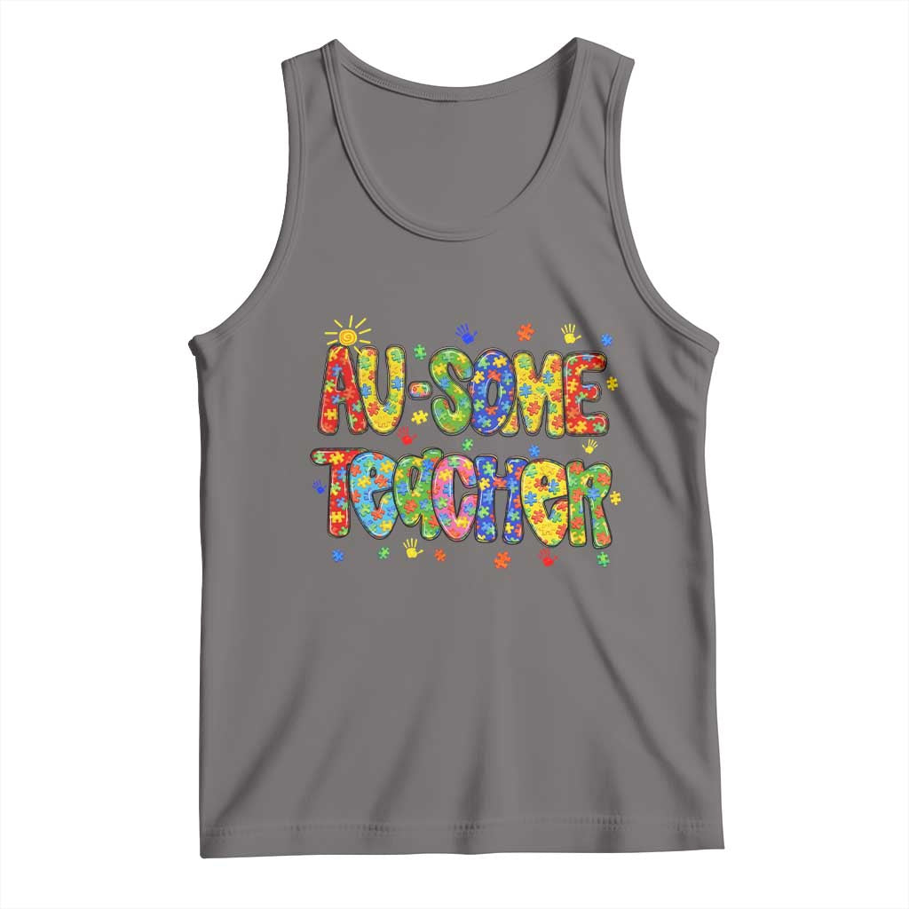 Autism Acceptance Special Education Teacher Tank Top Au Some Teacher