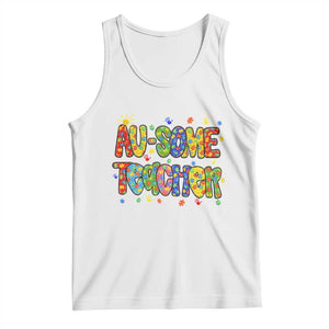 Autism Acceptance Special Education Teacher Tank Top Au Some Teacher