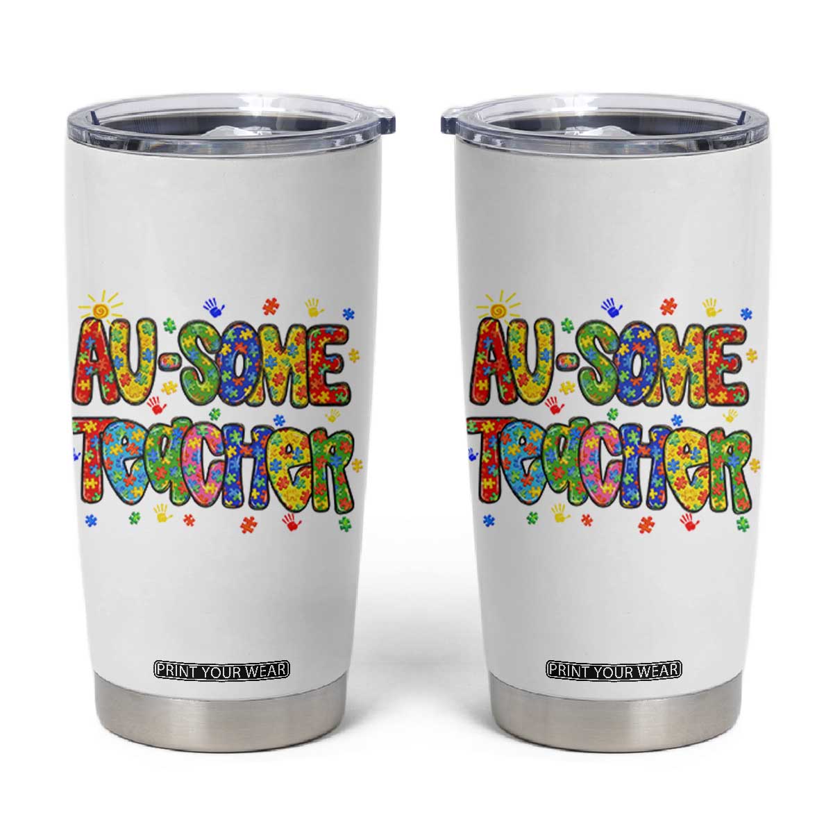 Autism Acceptance Special Education Teacher Tumbler Cup Au Some Teacher