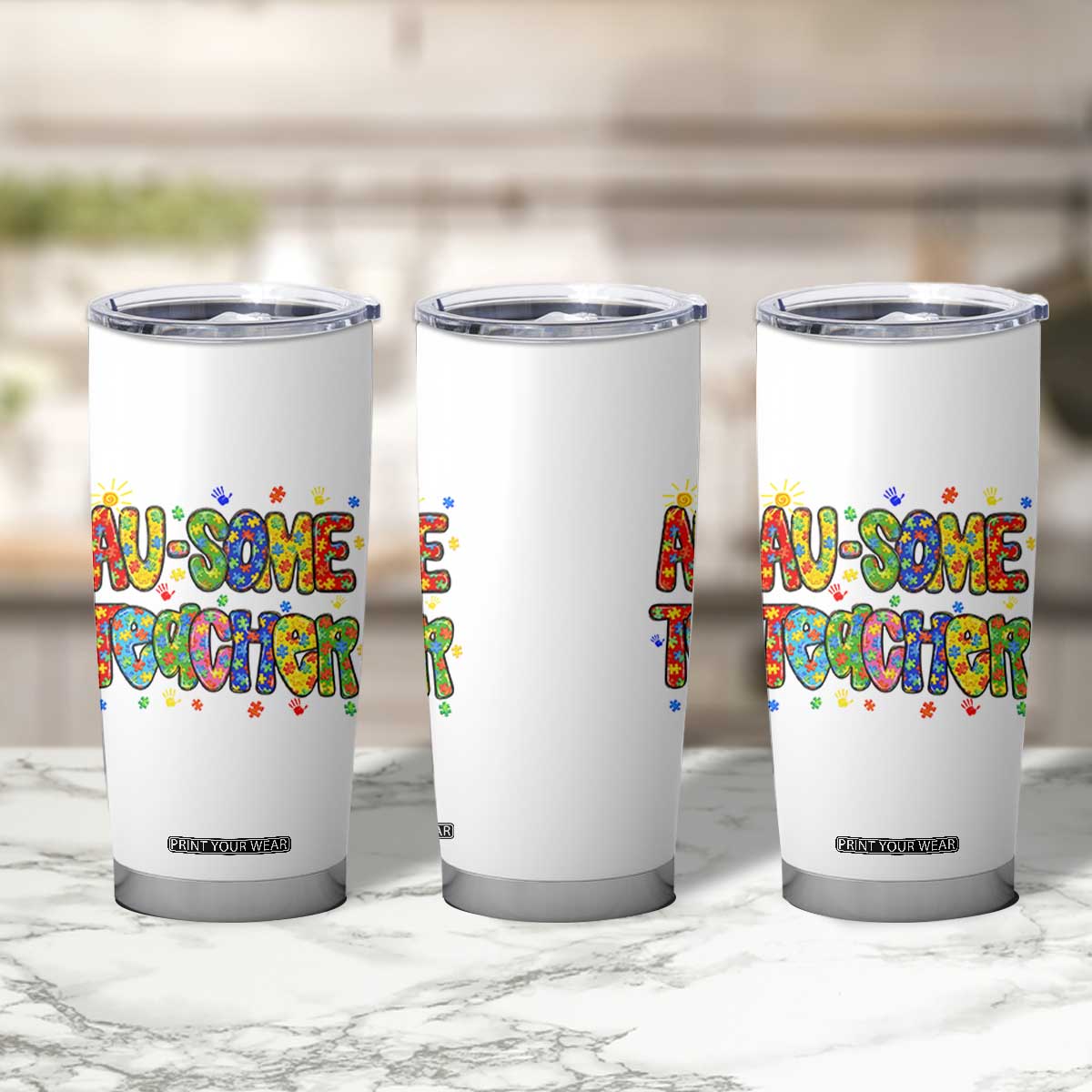 Autism Acceptance Special Education Teacher Tumbler Cup Au Some Teacher