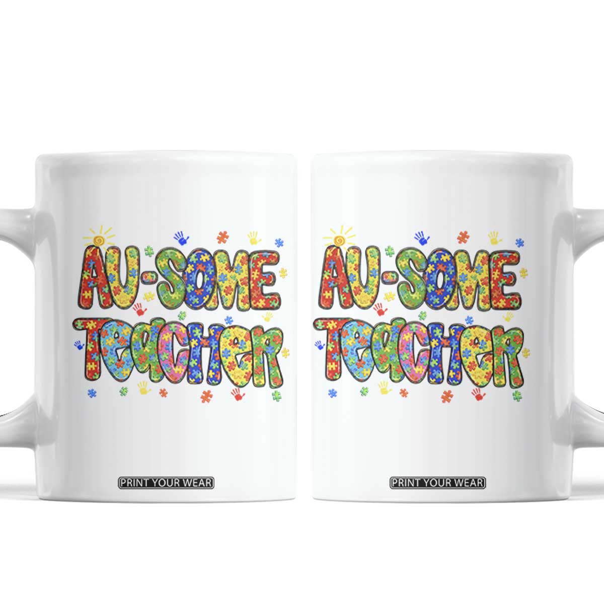 Autism Acceptance Special Education Teacher Coffee Mug Au Some Teacher