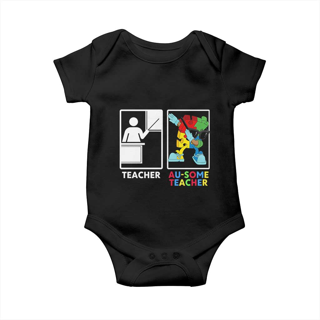 Funny Au Some Teacher Baby Onesie Autism Acceptance Special Education Gift