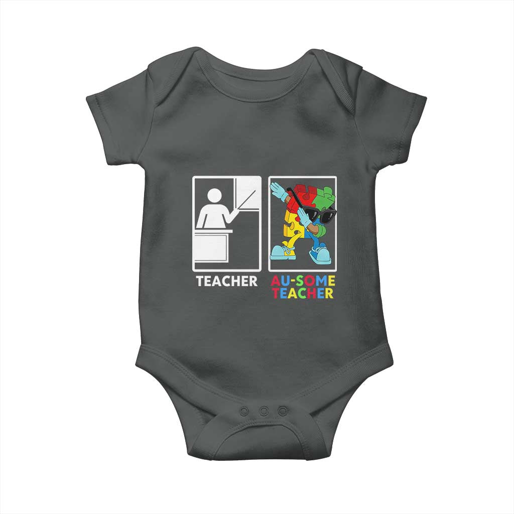 Funny Au Some Teacher Baby Onesie Autism Acceptance Special Education Gift