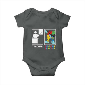 Funny Au Some Teacher Baby Onesie Autism Acceptance Special Education Gift
