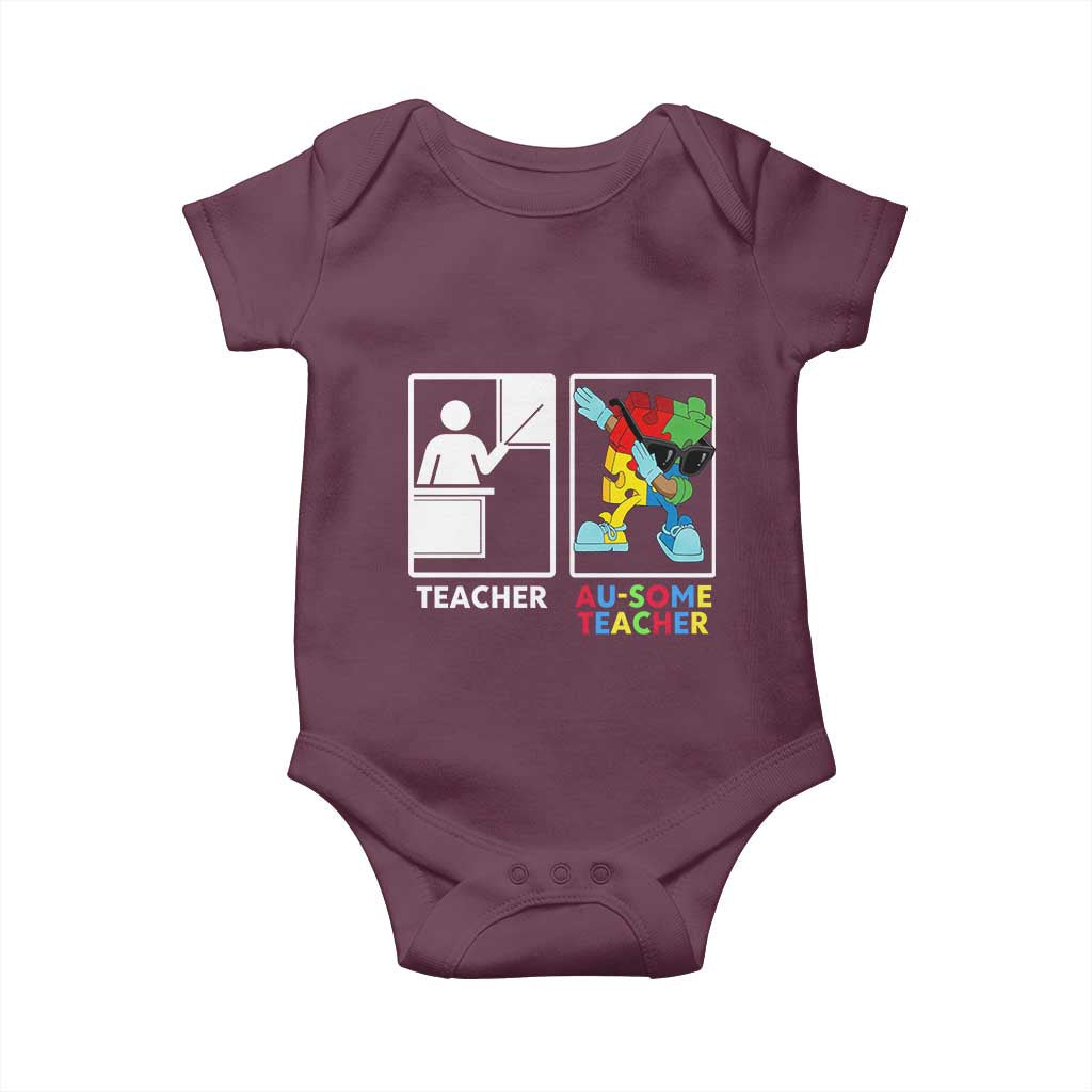Funny Au Some Teacher Baby Onesie Autism Acceptance Special Education Gift