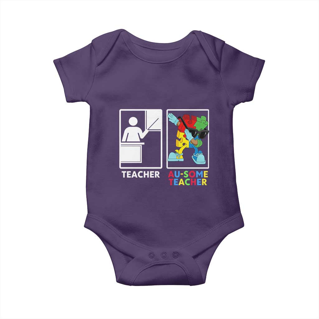 Funny Au Some Teacher Baby Onesie Autism Acceptance Special Education Gift