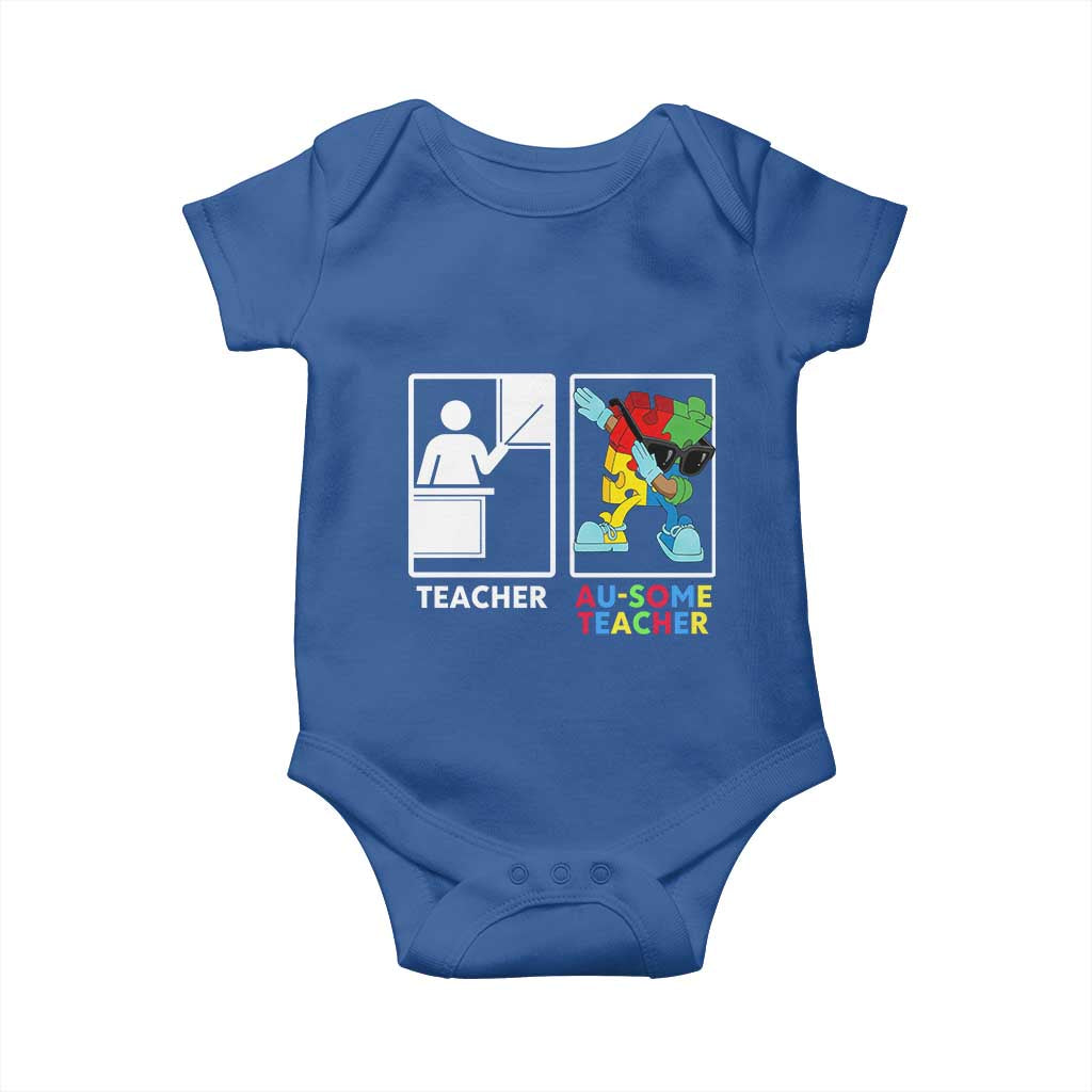 Funny Au Some Teacher Baby Onesie Autism Acceptance Special Education Gift