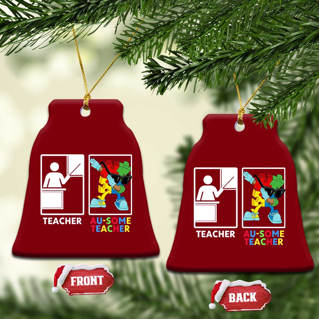 Funny Au Some Teacher Ceramic Ornament Autism Acceptance Special Education Gift