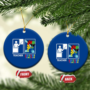 Funny Au Some Teacher Ceramic Ornament Autism Acceptance Special Education Gift