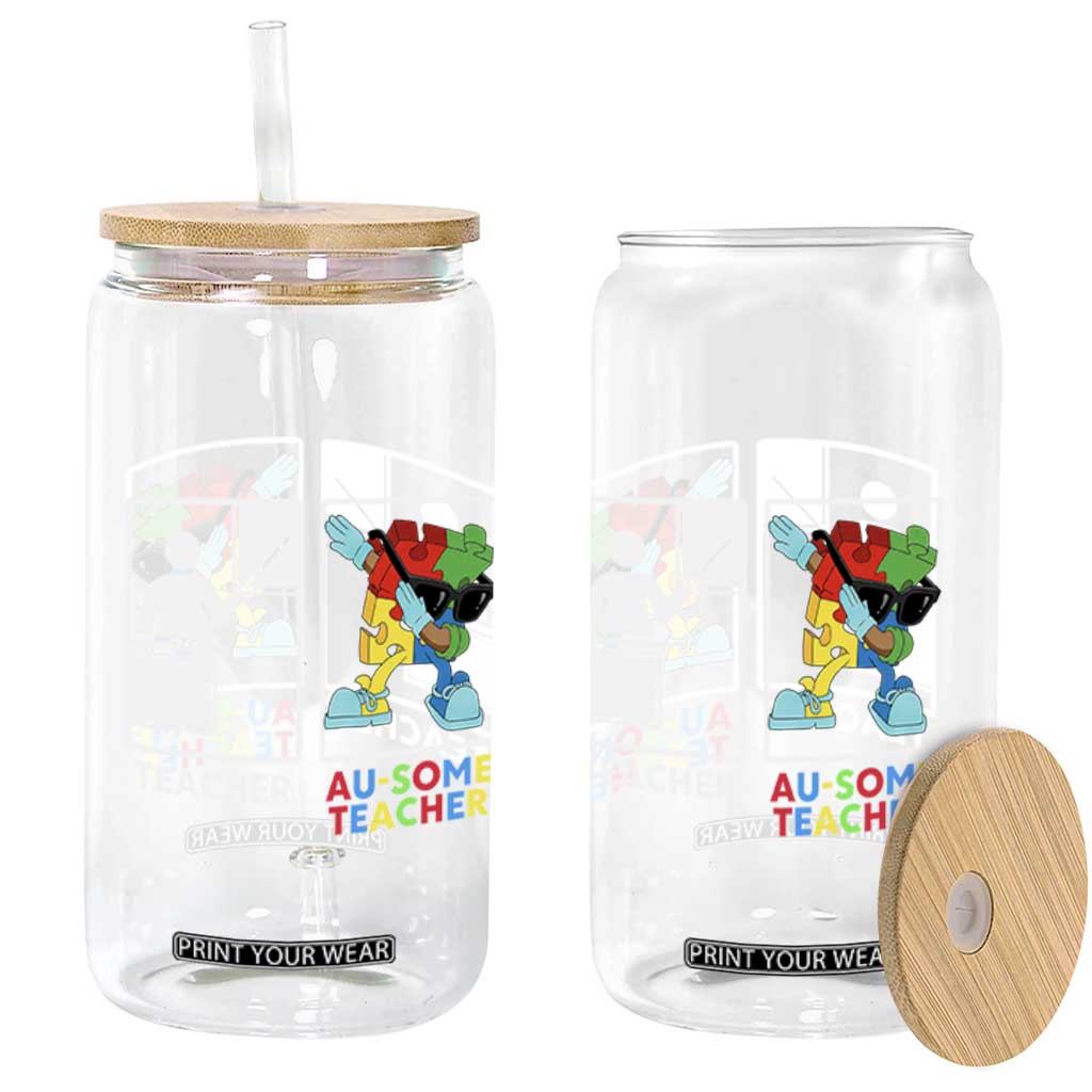 Funny Au Some Teacher Glass Can Autism Acceptance Special Education Gift
