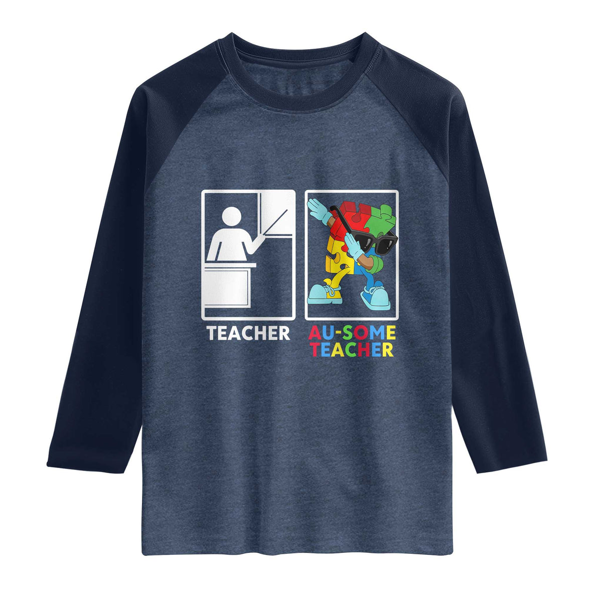 Funny Au Some Teacher Raglan Shirt Autism Acceptance Special Education Gift