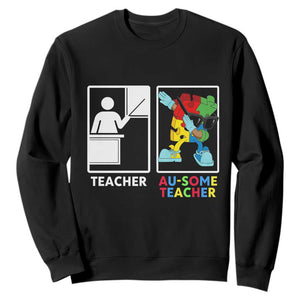 Funny Au Some Teacher Sweatshirt Autism Acceptance Special Education Gift