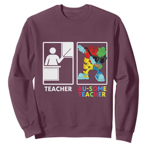 Funny Au Some Teacher Sweatshirt Autism Acceptance Special Education Gift