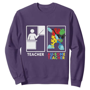 Funny Au Some Teacher Sweatshirt Autism Acceptance Special Education Gift